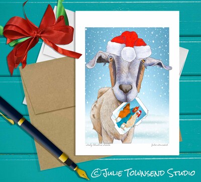 Christmas on Farm - A cards set features my holiday animals - Handmade cards to share the joy of the season with your friends and family - image6